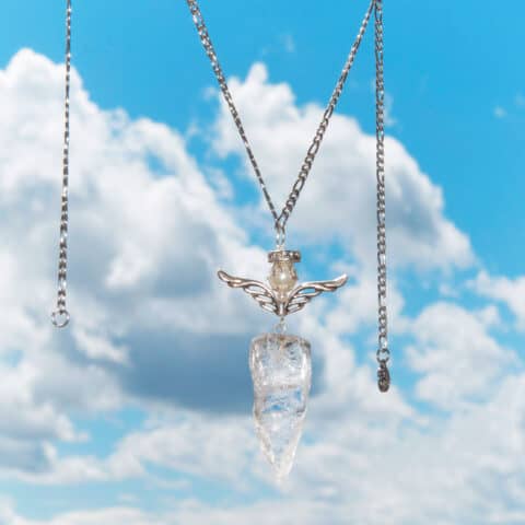 Pendulum Crystal Necklace, Angel Crystal, Quartz Crystals Necklace (5)