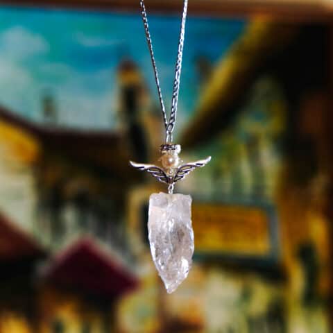 Pendulum Crystal Necklace, Angel Crystal, Quartz Crystals Necklace (7)